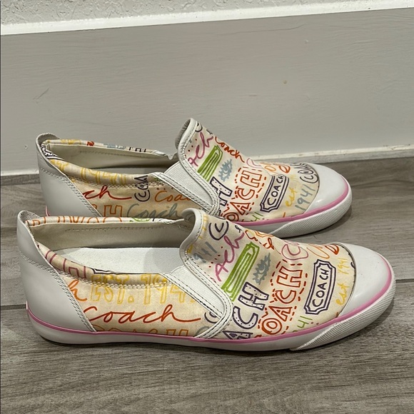 Coach Multicolor Logo Slip-On Sneakers - Picture 6 of 7